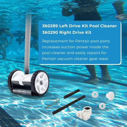 Vista 6 de Piezas de repuesto para limpiador de piscinas Pentair 360289 Kit de accionamiento izquierdo y Pentair 360290 Rebel Right Drive Kit Rodamientos
