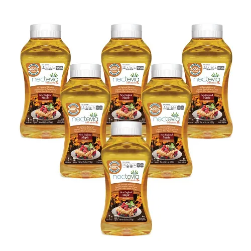 Vista 4 de Nectevia New England Maple - Néctar de agave con infusión de stevia, paquete de 2