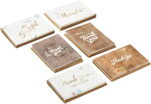 Vista 8 de Hallmark Surtido de Tarjetas de Agradecimiento, Flores Rústicas y Surtido de Tarjetas de Agradecimiento, Florales Pintados