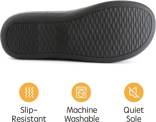 Vista 6 de RockDove Pantuflas tipo zueco con forro de sherpa para hombre