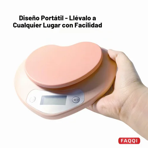 Vista 7 de Linda báscula de cocina, báscula digital para alimentos con pantalla LCD