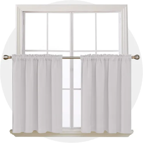 Vista 210 de Deconovo Cortinas opacas, aislamiento térmico, dobladillo para barra, reducción de ruido, certificado Oeko-TEX, cortinas de oscurecimiento