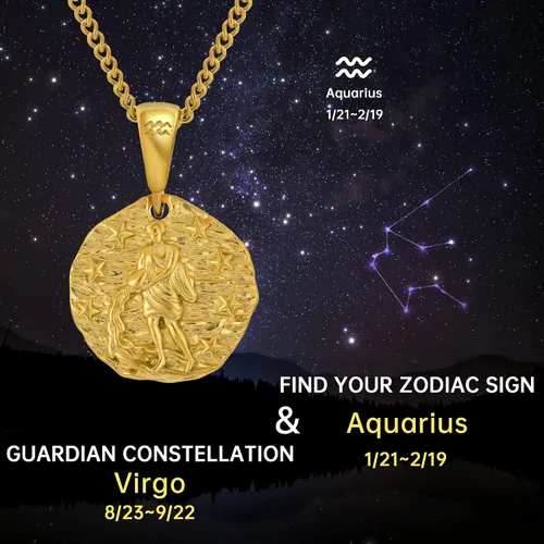 Vista 6 de Speroto Collar del zodiaco para hombres y mujeres, collar de acero inoxidable con 12 constelaciones para hombre, collar con dije del zodiaco