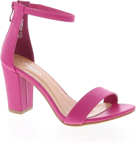 Vista 13 de TOP MODA Hannah-1 - Sandalias de tacón alto con tira en el tobillo elegantes, suela antideslizante, para boda, fiesta, baile de graduación Beige