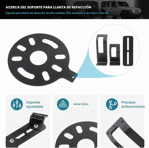 Vista 3 de EWAY Classic 3.0 - Cámara de respaldo ajustable para Jeep Wrangler JK JKU Rubicon Sahara Sport Unlimited 2007-2018, carcasa de metal resistente