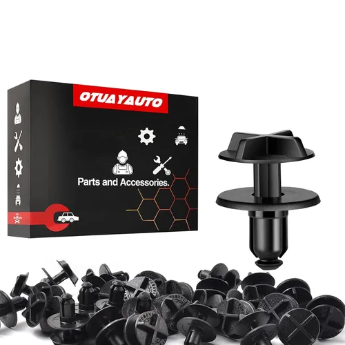 Vista 13 de OTUAYAUTO 10184895 140 clips de retención de remaches de plástico para puerta de parachoques de guardabarros de repuesto para Jeep Wrangler 07-20