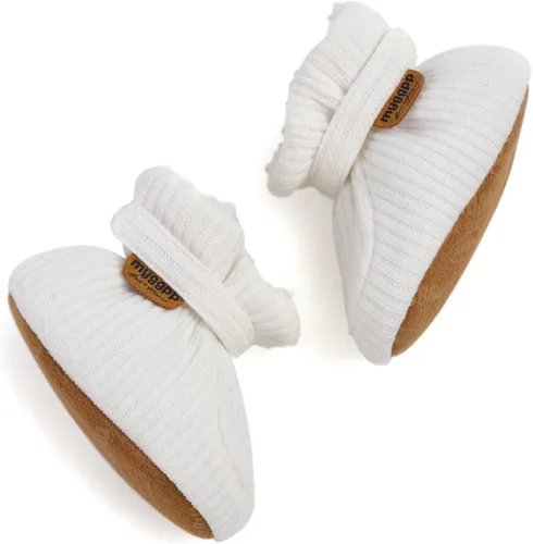 Vista 45 de Botines de forro polar para bebés, niños y niñas, pantuflas antideslizantes con agarre suave, zapatos de calcetín para recién nacidos, cuna