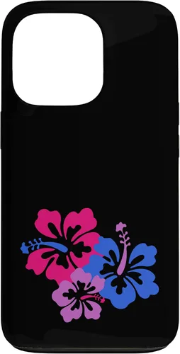 Vista 10 de Bisexual Bi Pride Sutil Hibiscus Flower Hawaii LGBT LGBTQ Funda para iPhone 16