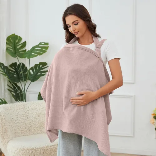 Vista 19 de Funda de lactancia para bebé con aro rígido, transpirable y suave 100% muselina de algodón, delantal para lactancia y extracción de leche del bebé