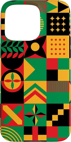 Vista 27 de Funda para iPhone 14 Pro Max con patrón tribal africano orgullo afroamericano historia negra