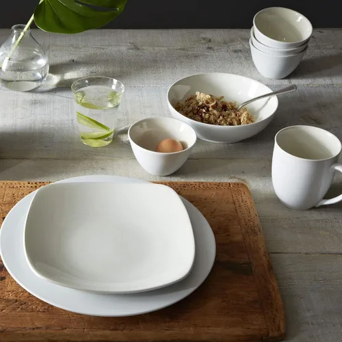 Vista 5 de Noritake Colorwave - Plato llano, borde, 11 pulgadas, juego de 4 en blanco