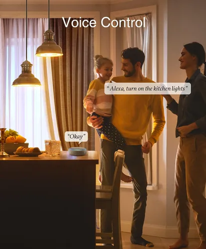 Vista 6 de Bombilla inteligente Wi-Fi (blanca), paquete de 6, compatible con Alexa y Google Assistant