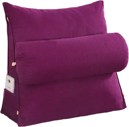 Vista 13 de Almohada de cuña para dormir después de una cirugía, almohada de lectura con soporte ajustable para el cuello para cama, sofá, cojín de espalda