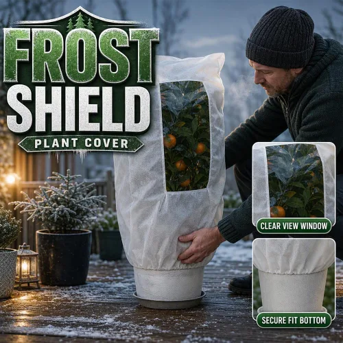 Vista 6 de Cubiertas de protección contra heladas para plantas con ventana de visión Verde-23.6"W x 31.5"H