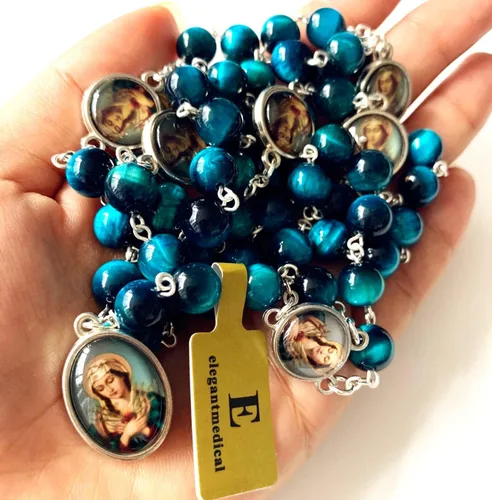 Vista 8 de elegantmedical Collar con rosario católico de SIETE 7 SORROWS MARY