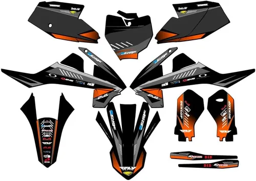 Vista 9 de Kit de base gráfica SX 65 Surge Black Senge 2019-2023 compatible con KTM
