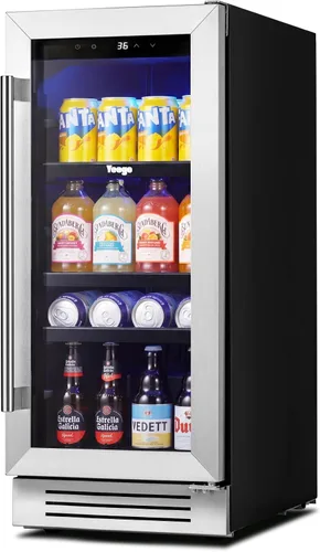Vista 13 de Yeego Refrigerador de bebidas de 24 pulgadas - Refrigerador de bebidas de Plateado