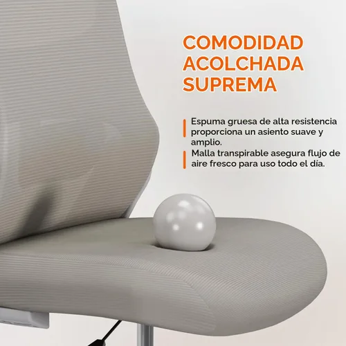 Vista 5 de Silla de dibujo sin brazos, silla de oficina alta con anillo ajustable para el pie y soporte lumbar, silla de escritorio alta de malla ergonómica