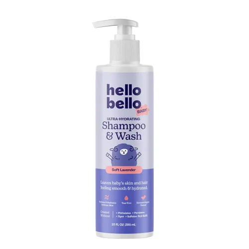 Vista 16 de Hello Bello Champú y gel de baño para niños, fórmula hipoalergénica suave, vegano y libre de crueldad, aroma cremoso de coco, 10 onzas líquidas