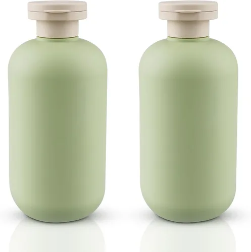 Vista 7 de Cosywell Botellas exprimibles con tapa abatible, recipientes de viaje recargables de plástico de 8.8 onzas para artículos de tocador, champú