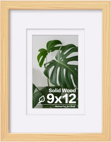 Vista 102 de Egofine - Portarretratos de 4 x 6 pulgadas, de madera maciza con plexiglás, para fotos de 3.5 x 5 con paspartú o de 4 x 6 sin paspartú, para colocar