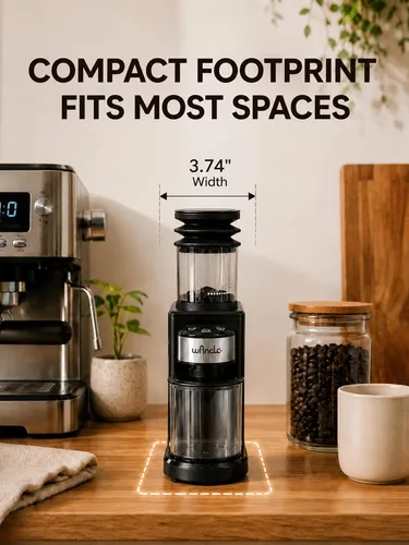 Vista 6 de Wancle Molinillo de café eléctrico para rebabas, molinillo de granos