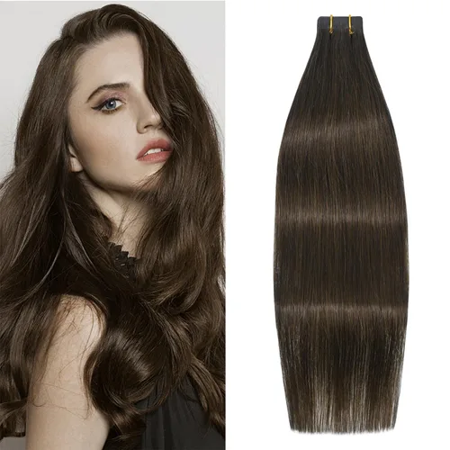 Vista 21 de WindTouch Extensiones de cabello humano con cinta adhesiva, color rojo, 20 unidades, 14 pulgadas, #rojo, 1.06 oz