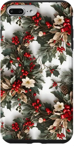 Vista 12 de Casa Decoración de vacaciones Decoración de corona Festivo Navidad caso para iPhone 16