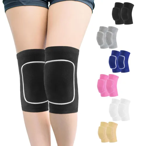 Vista 10 de HISFFOG Rodilleras de voleibol para mujeres, hombres, jóvenes, niñas, niños, rodilleras para voleibol, baloncesto, fútbol, baile, yoga, tenis