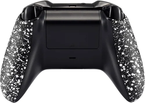 Vista 6 de eXtremeRate Cómodo antideslizante 3D Splashing rieles laterales manijas paneles traseros para Xbox One X y One S Controller - Blanco texturizado