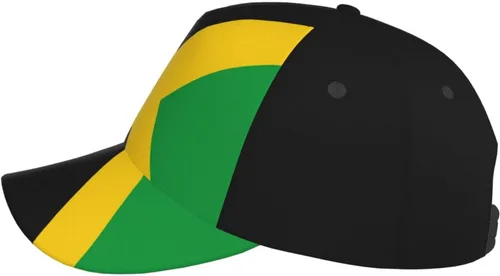 Vista 5 de Lindo sombrero de bandera de Jamaica para hombres y mujeres con bandera ajustable Snapback sombrero patriótico al aire libre béisbol golf sombrero