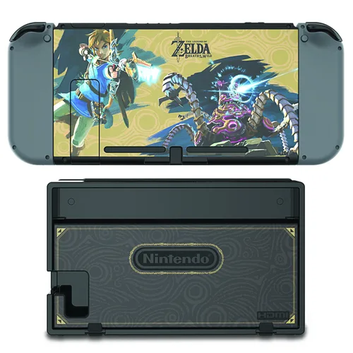 Vista 4 de PDP Gaming Zelda Collector's Edition Play and Protect Screen Protection and Skins Screen Protector, Console Skin, 2 Joy Con Skins Zelda - Nintendo