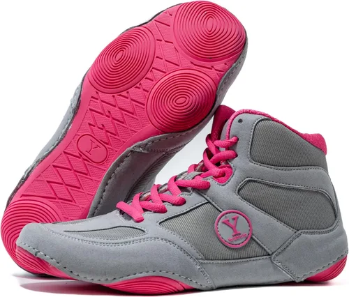 Vista 7 de Zapatos de lucha juvenil, 100% antideslizantes, zapatos de boxeo duraderos para niños, niños pequeños de 11 a niños grandes, 3 tamaños