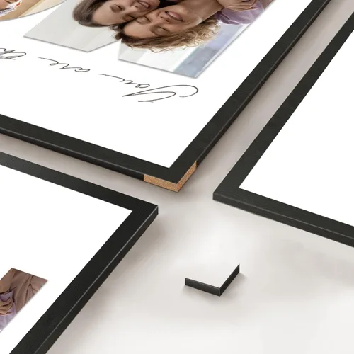 Vista 3 de FUONLY Regalos personalizados de Navidad y del Día de la Madre para mamá de hija o hijo, marco de madera personalizado con foto y texto, regalos