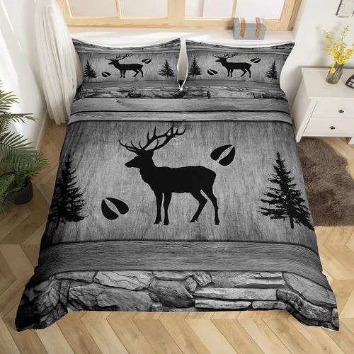 Vista 27 de Manfei Juego de funda de edredón de camuflaje de animales marinos, tamaño individual, juego de ropa de cama de camuflaje de tiburones y ballenas