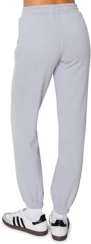 Vista 7 de Cali1850 Pantalón deportivo Cloud Nine Fleece para mujer, cintura alta, ajuste holgado, dos bolsillos, cintura elástica con cordón
