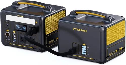 Vista 18 de VTOMAN Jump 600X Estación de Energía Portátil 600W, Generador Solar 299Wh Estación de Energía con Batería LiFePO4 con Arranque Rápido