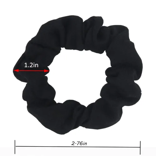 Vista 3 de Coleteros de algodón para el cabello, de un solo jersey, color sólido, ligas elásticas para el cabello para mujer, accesorios (beige)