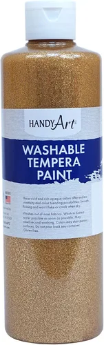 Vista 4 de Handy Art Pintura lavable con purpurina de 8 onzas, azul