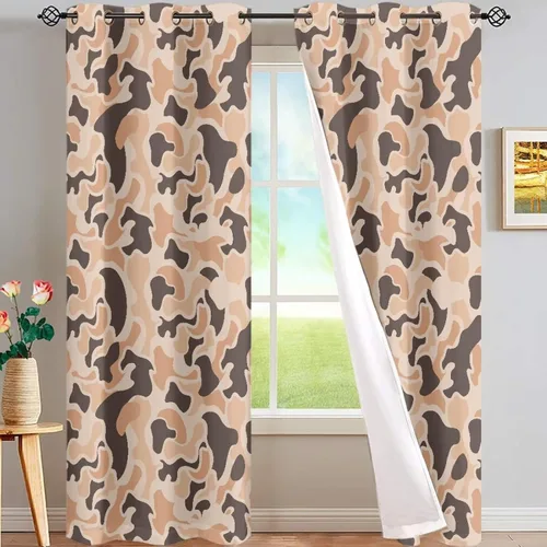 Vista 56 de Dreaweet African Tribal Blackout Curtains 63 Inch Long 2 Panels Set Bohemian Ethnic Geometric Grommet Top Thermal Insulated Curtains for Living Room