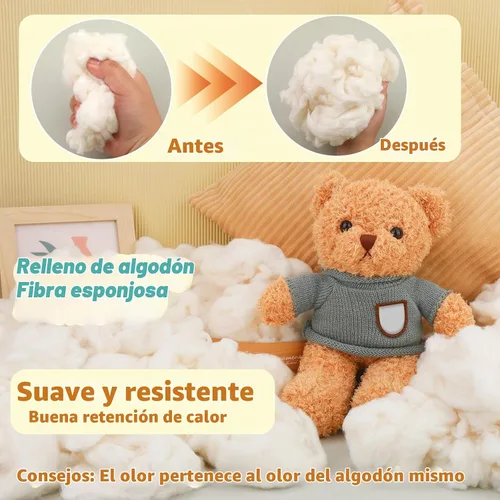 Vista 5 de ZXIIXZ 200g/0.44lb de Relleno de Algodón, (7oz-4.4 lb) Relleno Natural de Algodón para Animales de Crochet de Peluche, Relleno de Fibra Premium
