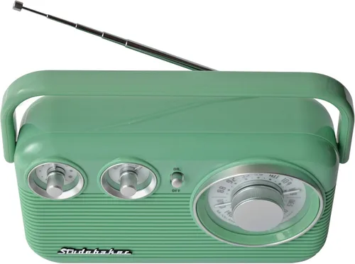 Vista 4 de Studebaker Radio AM/FM portátil retro SB2003 (verde azulado)
