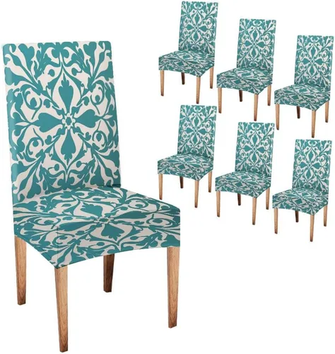 Vista 25 de CAPSCEOLL Fundas para sillas Parsons de elastano, súper ajuste, extraíbles y lavables, para sillas de cocina, fundas protectoras para comedor