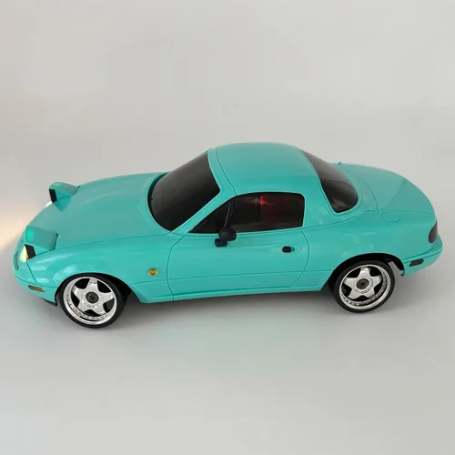 Vista 7 de HLSFWDRIVE Coche de deriva RC 1/18 escala LDRC Coche de deriva con Drifting Hobby RC Car para el giroscopio adulto Control proporcional Ejes