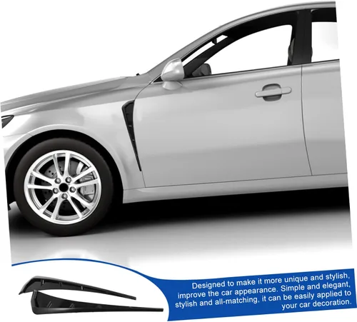 Vista 8 de 1 par de etiqueta de ventilación lateral del lado del coche de flujo de aire decoración durable ABS