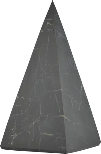 Vista 18 de Shungite World Auténtica pirámide de shungita alta pulida de 1.18 pulgadas / 1.18 pulgadas, cristal curativo natural de chakras, pirámide negra
