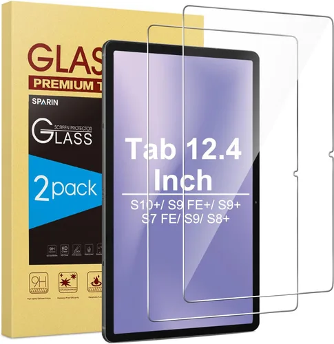 Vista 12 de SPARIN Paquete de 2 protectores de pantalla para Galaxy Tab A8 de 10.5 pulgadas 2022 (SM-X200/X205/X207), película transparente HD de vidrio