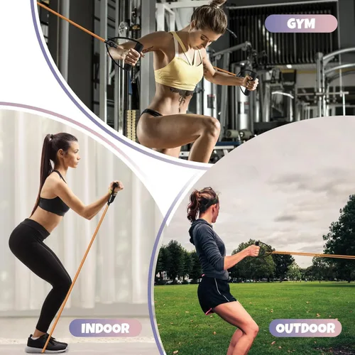 Vista 7 de RitFit Single Resistance Bands with Handles Door Anchor for Home Gym