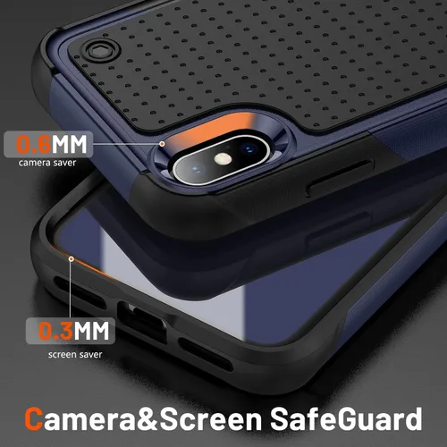 Vista 387 de Jeylly Funda para iPhone SE/Funda para iPhone 5S, Exterior de Plástico Duro que Absorbe Golpes + Interior de Silicona de Goma Defensor contra