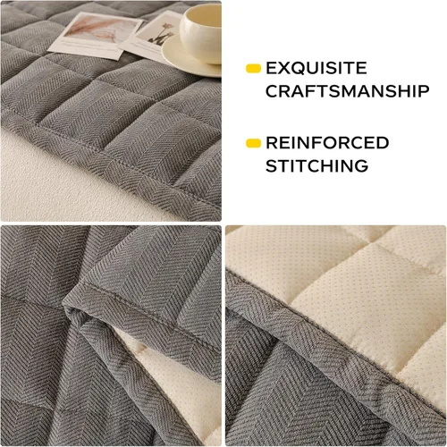 Vista 6 de Fundas de sofá para perros, fundas antideslizantes y lavables para sofá de 3 cojines, protector de muebles suave y cómodo, apto para mascotas